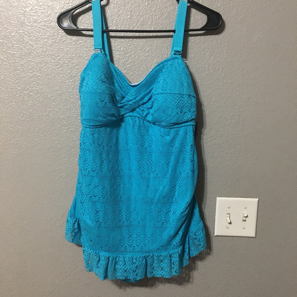 Torrid Turquoise Lace Bathing Suit